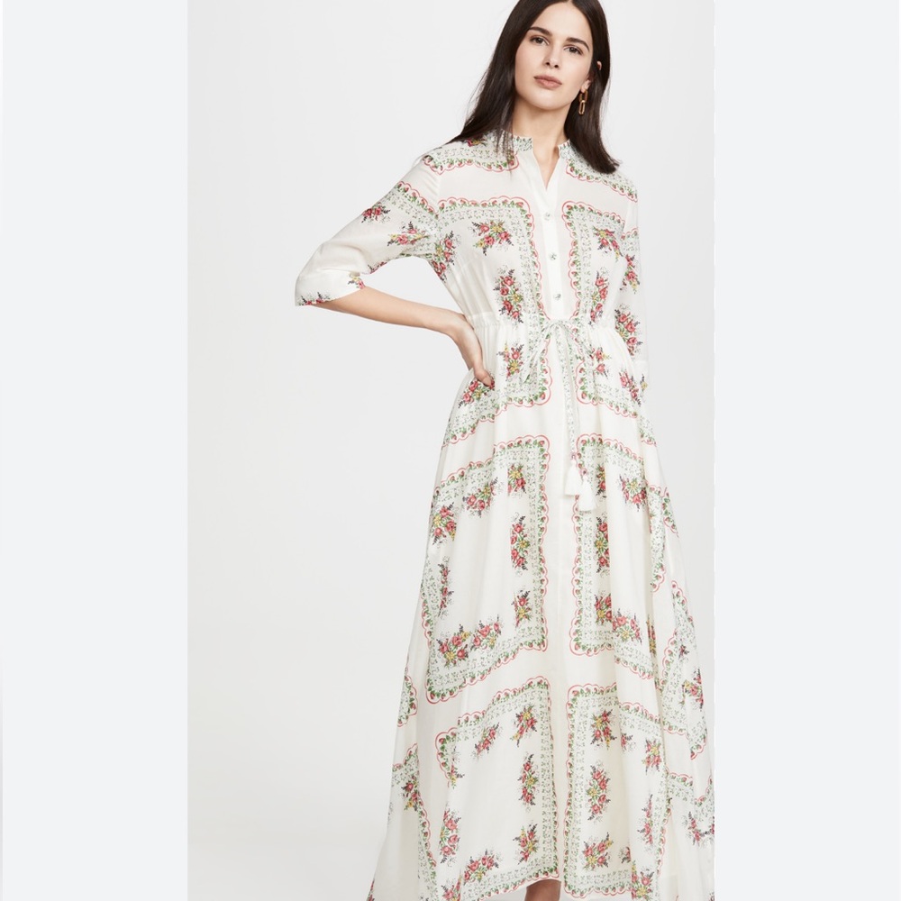 Tory Burch Garden Veil Floral Maxi Dress